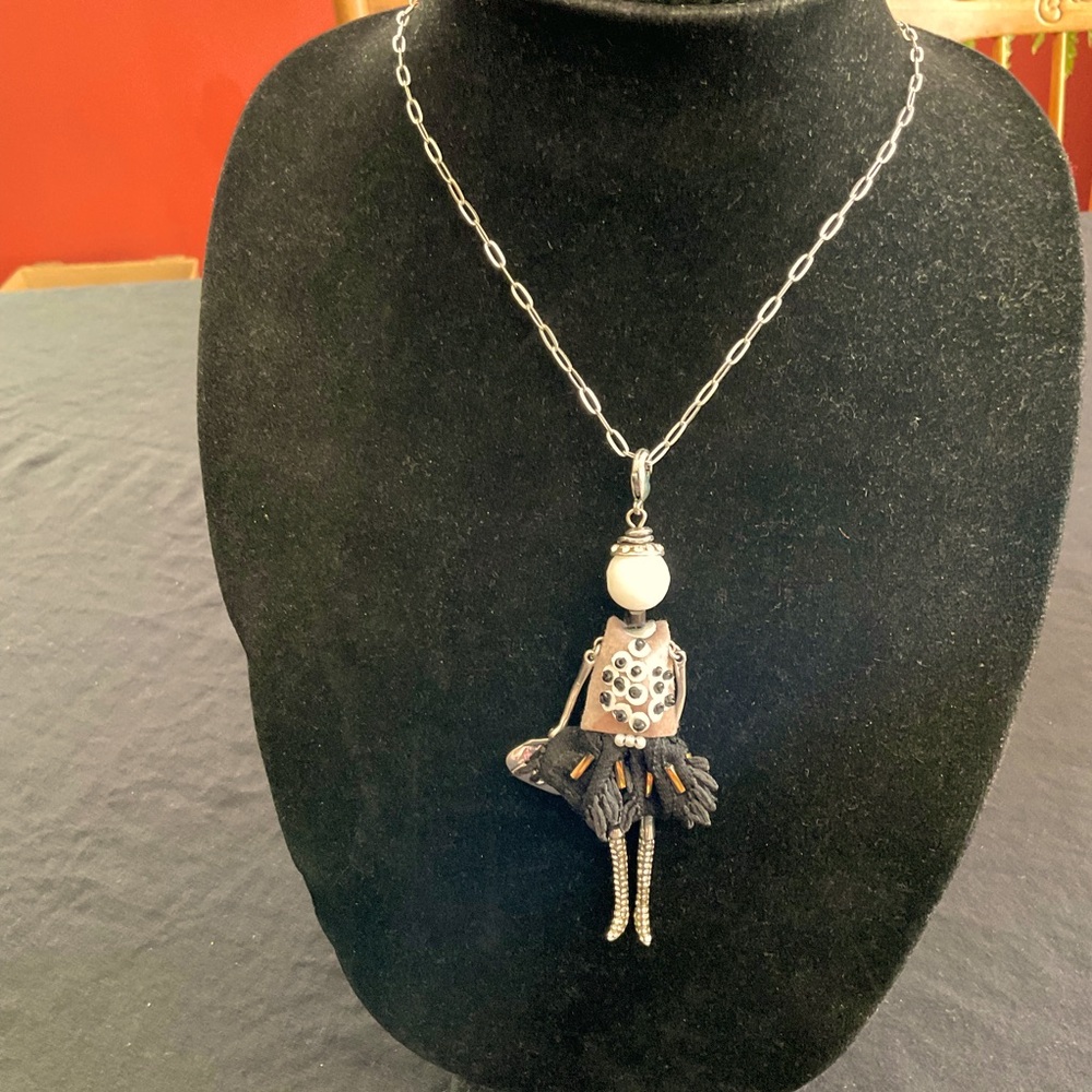 Paris RS Dancing Doll With Purse in Hand 31” Necklace